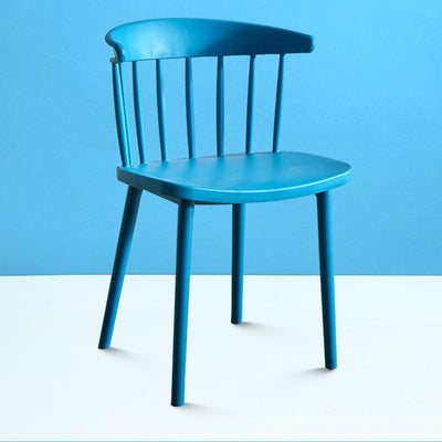 Moderner Mid-Century gebogener Kunststoff-Esszimmerstuhl mit offenem Rücken für das Esszimmer 