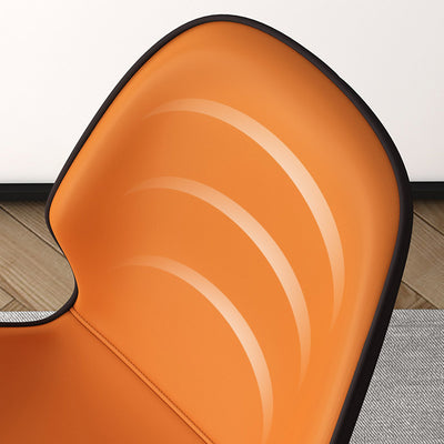 Silla de comedor con respaldo, tapizada en tela técnica de simplicidad moderna, patas de acero al carbono para comedor 