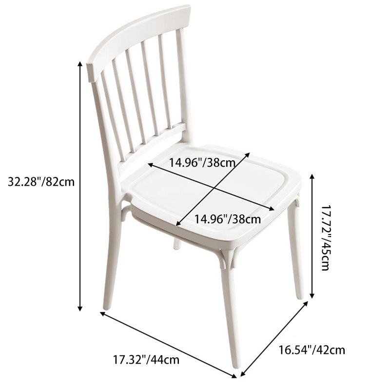Moderner Mid-Century Plastik Esszimmerstuhl mit Spindelrücken für das Esszimmer 