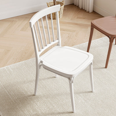 Moderner Mid-Century Plastik Esszimmerstuhl mit Spindelrücken für das Esszimmer 