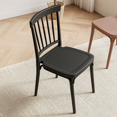 Moderner Mid-Century Plastik Esszimmerstuhl mit Spindelrücken für das Esszimmer 