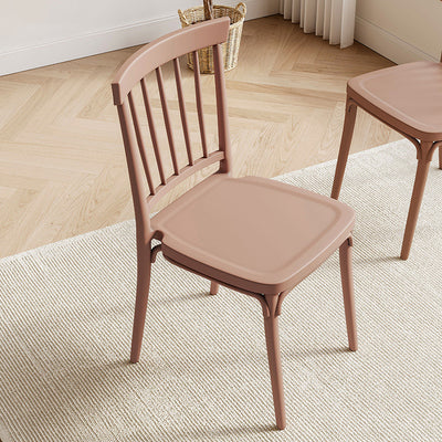 Moderner Mid-Century Plastik Esszimmerstuhl mit Spindelrücken für das Esszimmer 