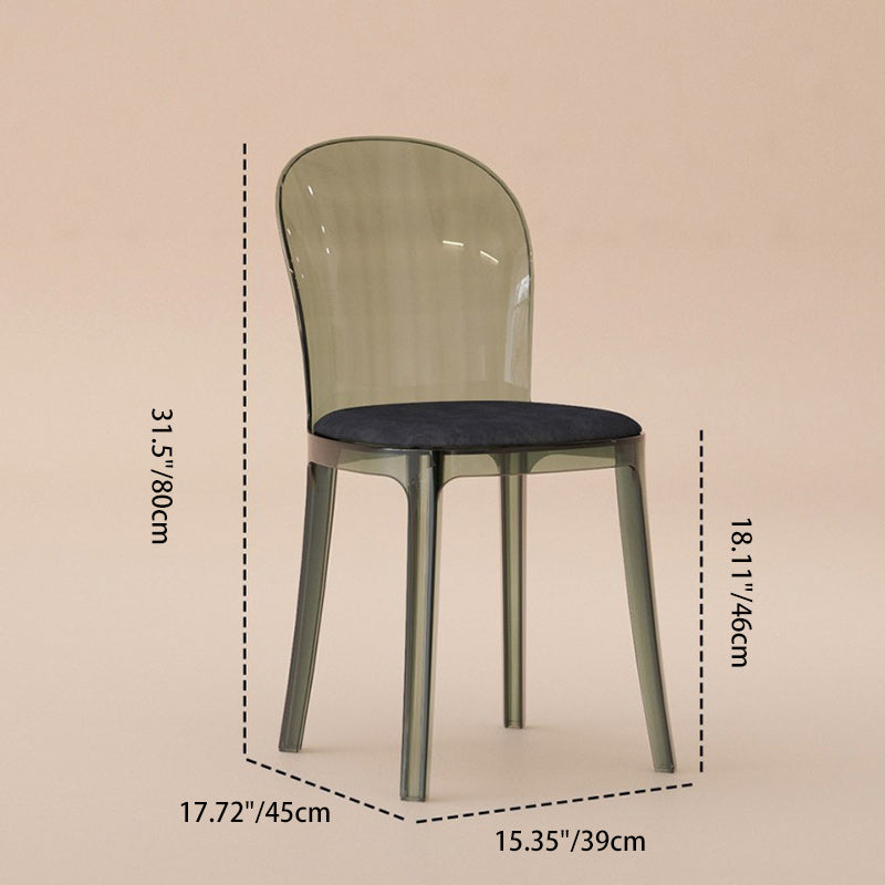 Contemporary Scandinavian Curved Velvet PC Vanity Stool For Bedroom