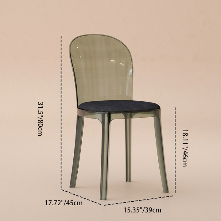 Contemporary Scandinavian Curved Velvet PC Vanity Stool For Bedroom