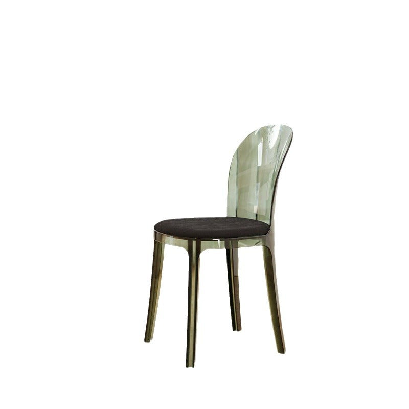 Contemporary Scandinavian Curved Velvet PC Vanity Stool For Bedroom