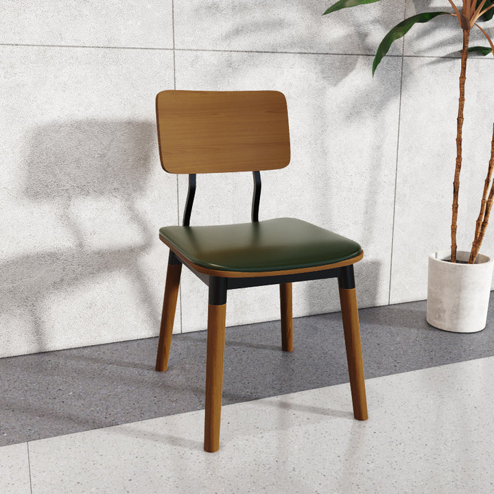 Moderner luxuriöser Esszimmerstuhl aus kratzfestem Leder und Eisen, Akzentstuhl für das Esszimmer 