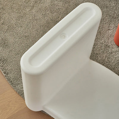 Contemporary Nordic Curved Seat Plastic Portable Stackable Footstool Low Stool For Living Room