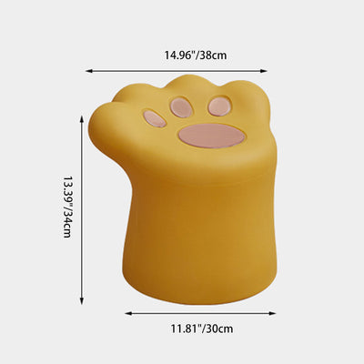 Zeitgenössischer kreativer Katzenkrallenformiger Kunststoffhocker ohne Rückenlehne für das Wohnzimmer 