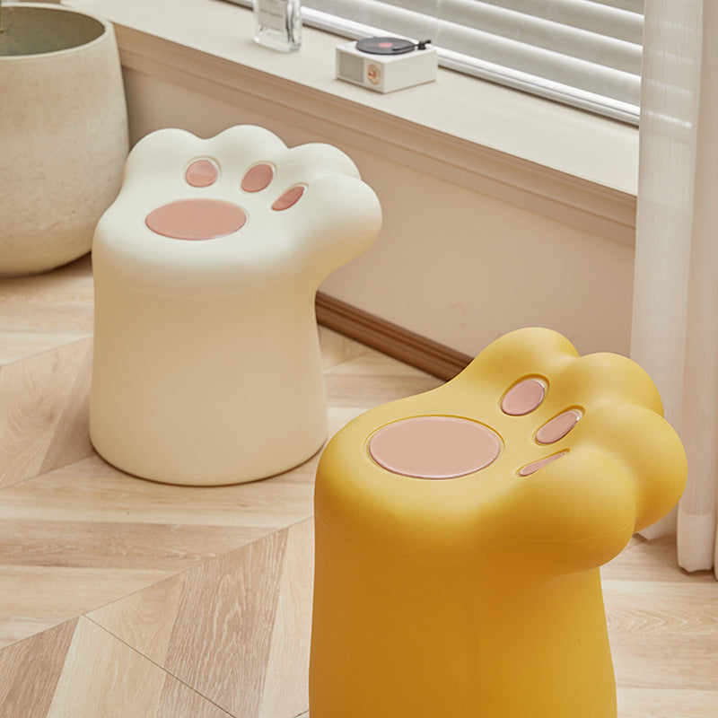 Zeitgenössischer kreativer Katzenkrallenformiger Kunststoffhocker ohne Rückenlehne für das Wohnzimmer 