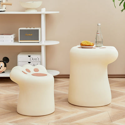 Zeitgenössischer kreativer Katzenkrallenformiger Kunststoffhocker ohne Rückenlehne für das Wohnzimmer 