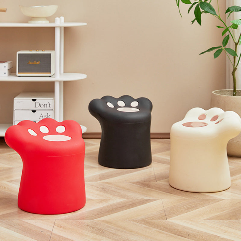 Zeitgenössischer kreativer Katzenkrallenformiger Kunststoffhocker ohne Rückenlehne für das Wohnzimmer 