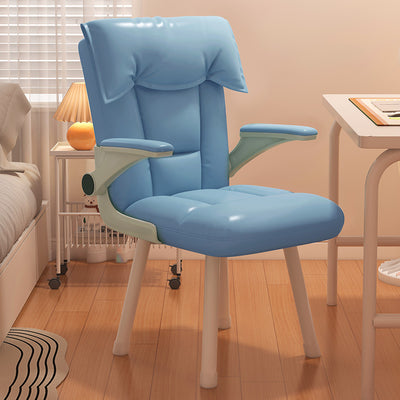 Chaise de bureau en bois massif rembourrée de tissu technique carré tufté nordique contemporain avec dossier et accoudoirs pour bureau à domicile 
