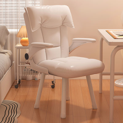 Chaise de bureau en bois massif rembourrée de tissu technique carré tufté nordique contemporain avec dossier et accoudoirs pour bureau à domicile 