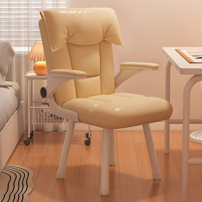 Chaise de bureau en bois massif rembourrée de tissu technique carré tufté nordique contemporain avec dossier et accoudoirs pour bureau à domicile 