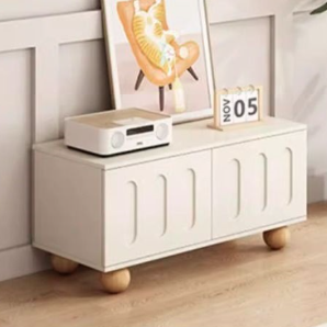 Moderner multifunktionaler Schuhbank aus MDF im nordischen Stil, 2-stufiges Schuhregal für den Eingangsbereich 