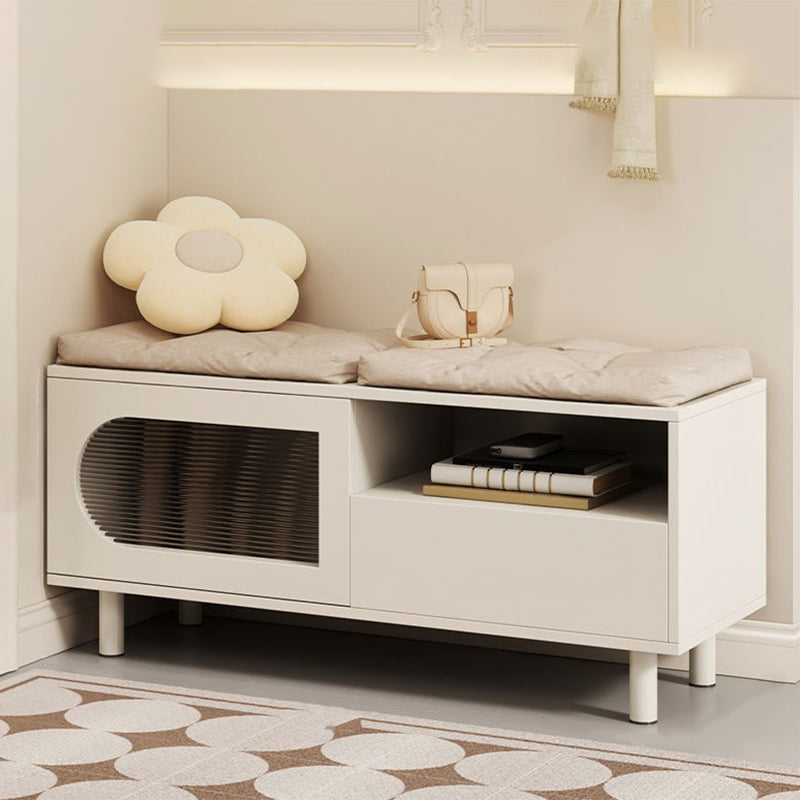 Contemporary Nordic Solid Wood Multi-Function Shoe Bench 2-Tier Shoe Organizer Rack For Entryway