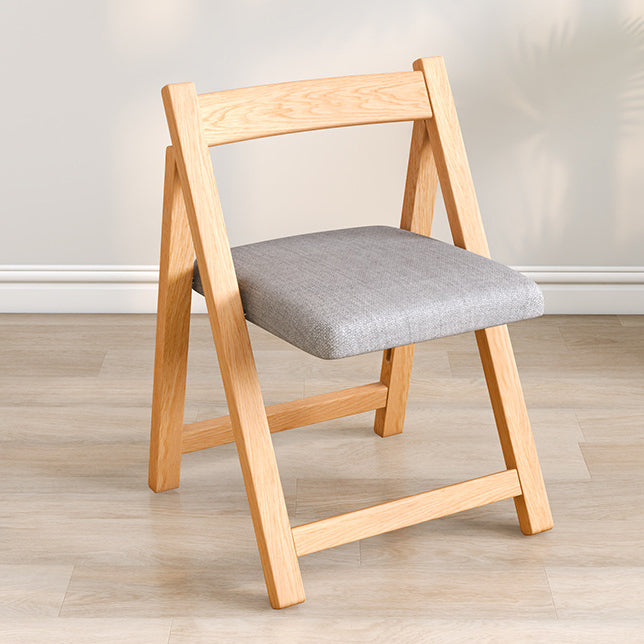 Traditional Vintage Fabric Upholstered Solid Wood Foldable Dining Chair For Living Room