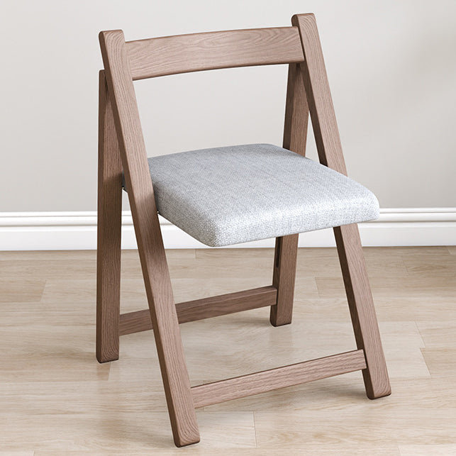 Traditional Vintage Fabric Upholstered Solid Wood Foldable Dining Chair For Living Room