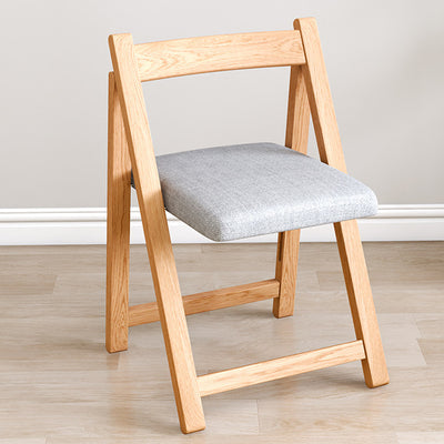 Traditional Vintage Fabric Upholstered Solid Wood Foldable Dining Chair For Living Room
