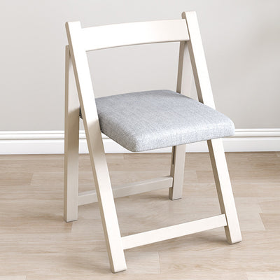 Traditional Vintage Fabric Upholstered Solid Wood Foldable Dining Chair For Living Room