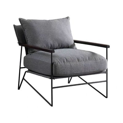 Contemporary Luxury Corduroy Upholstered Metal Accent Chair Armrest For Living Room