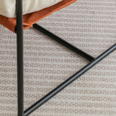 Contemporary Luxury Corduroy Upholstered Metal Accent Chair Armrest For Living Room