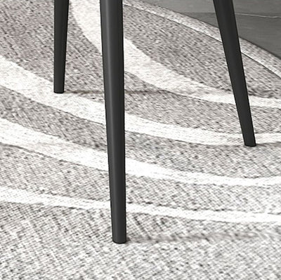 Contemporary Luxury Curved Faux Leather Upholstered Carbon Steel Dining Chair For Living Room