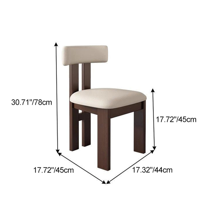 Contemporary Nordic Round Curved PU Leather Plywood Dining Chair Backrest For Dining Room