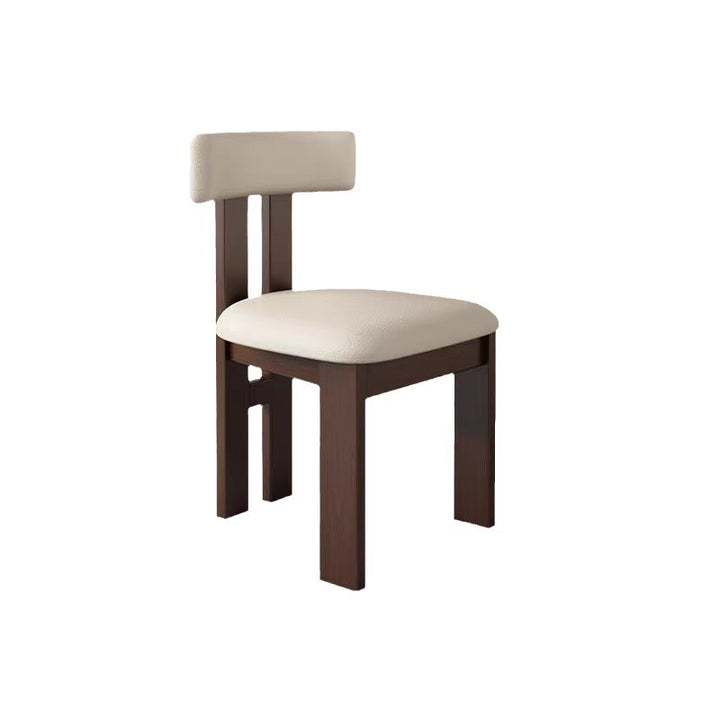 Contemporary Nordic Round Curved PU Leather Plywood Dining Chair Backrest For Dining Room