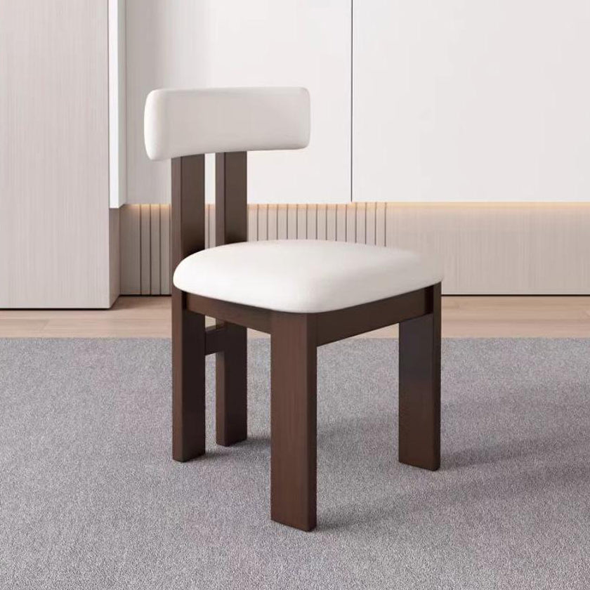 Contemporary Nordic Round Curved PU Leather Plywood Dining Chair Backrest For Dining Room