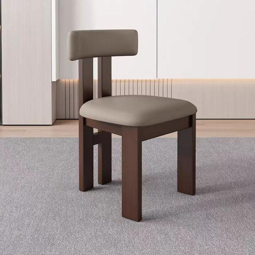 Contemporary Nordic Round Curved PU Leather Plywood Dining Chair Backrest For Dining Room
