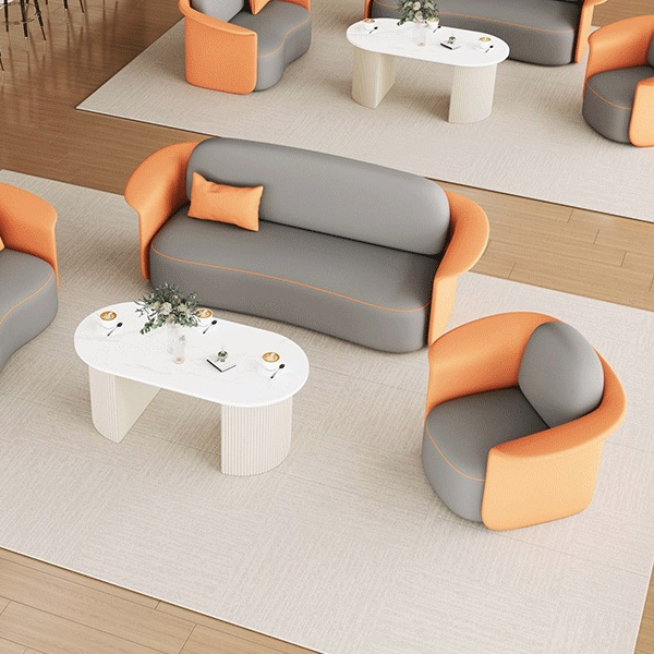 Silla de salón contemporánea escandinava redonda tapizada en tela técnica con respaldo para comedor 