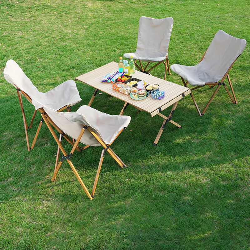 Dossier de chaise de camping pliable en tissu Oxford industriel contemporain pour patio extérieur 