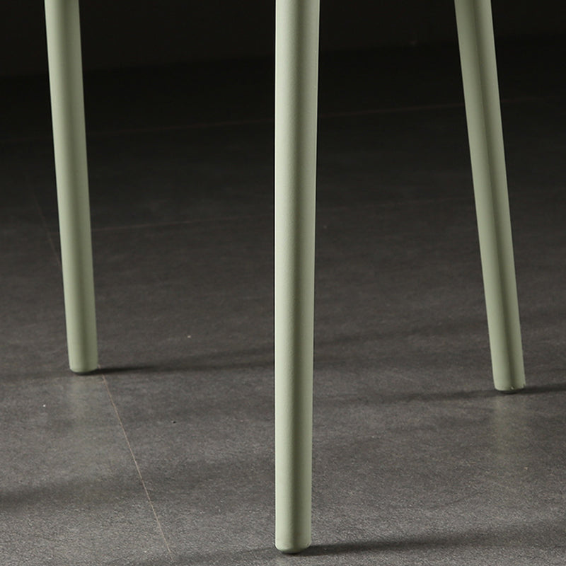 Contemporary Scandinavian Curved Plastic Stackable Dining Chair Backrest For Dining Room