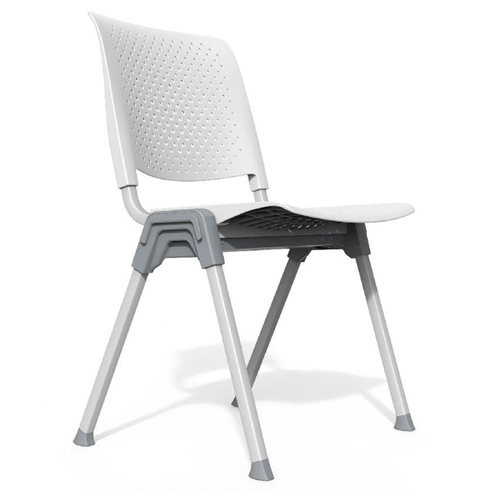 Chaise de bureau empilable en plastique creux à pieds en aluminium pour la maison moderne 