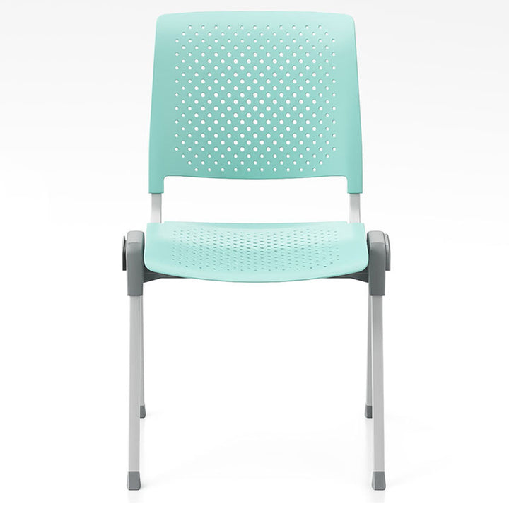 Chaise de bureau empilable en plastique creux à pieds en aluminium pour la maison moderne 