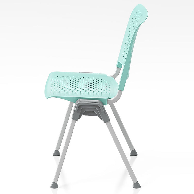 Silla de Escritorio Apilable con Patas de Aluminio y Plástico Hueco de Simplicidad Moderna para Oficina en Casa 