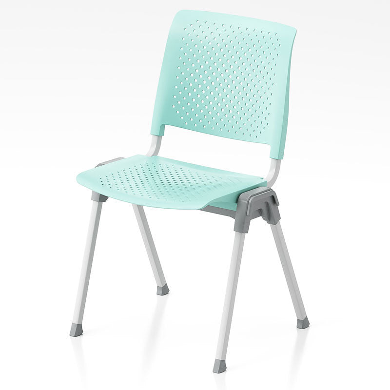 Chaise de bureau empilable en plastique creux à pieds en aluminium pour la maison moderne 