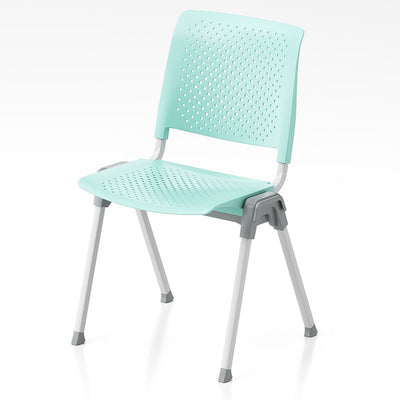 Silla de Escritorio Apilable con Patas de Aluminio y Plástico Hueco de Simplicidad Moderna para Oficina en Casa 