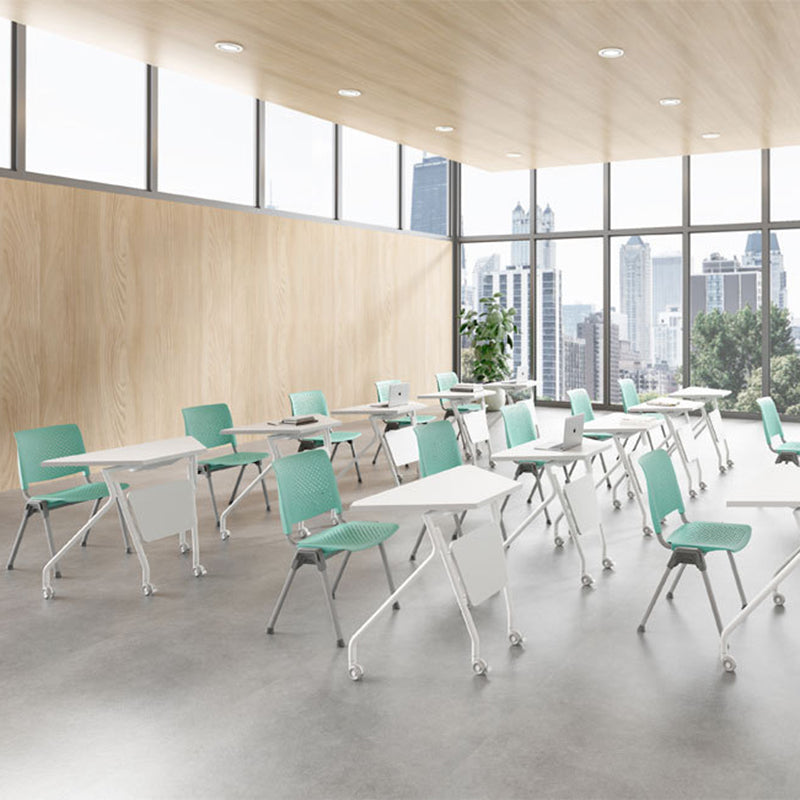 Chaise de bureau empilable en plastique creux à pieds en aluminium pour la maison moderne 
