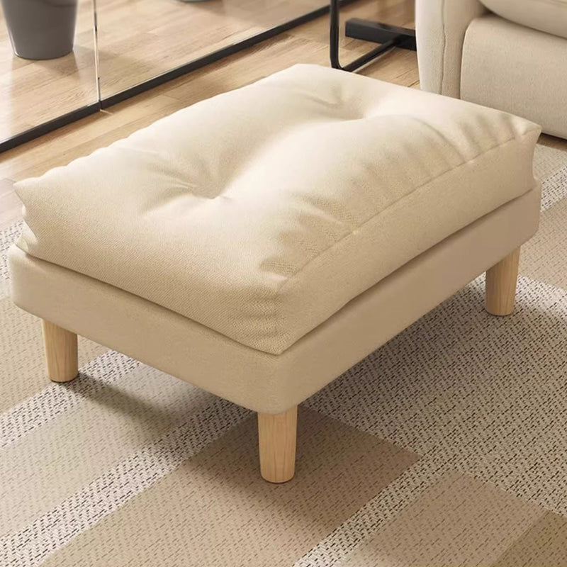 Contemporary Scandinavian Rectangular Snowflake Velvett Upholstered Low Stool Footstool For Living Room