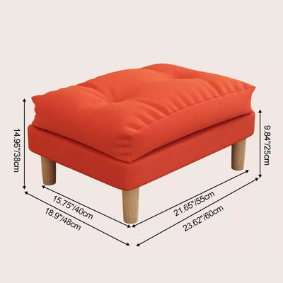 Contemporary Scandinavian Rectangular Snowflake Velvett Upholstered Low Stool Footstool For Living Room