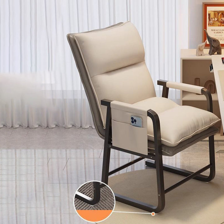 Sillón decorativo contemporáneo escandinavo rectangular/cuadrado con bolsa de almacenamiento, metal, tejido sintético impermeable, respaldo ajustable, reposabrazos y respaldo para sala de estar 