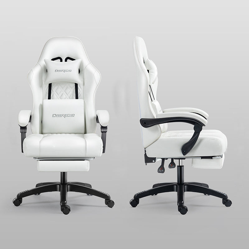 Moderner minimalistischer drehbarer, höhenverstellbarer rechteckiger quadratischer Nylon-Leder-Stoff-Schreibtischstuhl mit Rückenlehne und Armlehne für das Home Office 