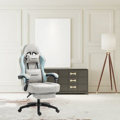 Moderner minimalistischer drehbarer, höhenverstellbarer rechteckiger quadratischer Nylon-Leder-Stoff-Schreibtischstuhl mit Rückenlehne und Armlehne für das Home Office 