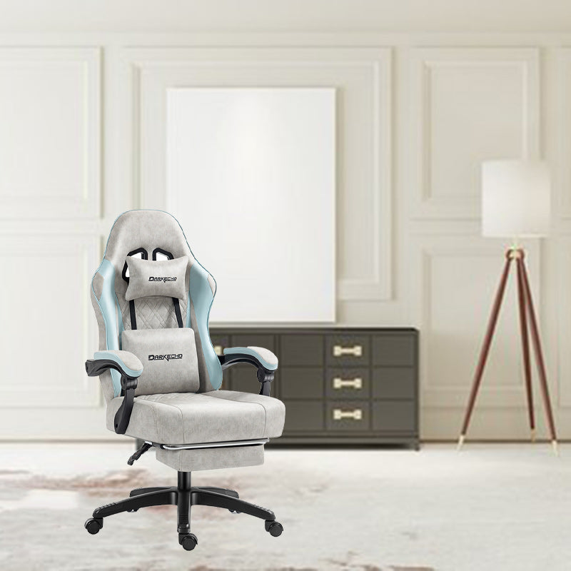 Moderner minimalistischer drehbarer, höhenverstellbarer rechteckiger quadratischer Nylon-Leder-Stoff-Schreibtischstuhl mit Rückenlehne und Armlehne für das Home Office 