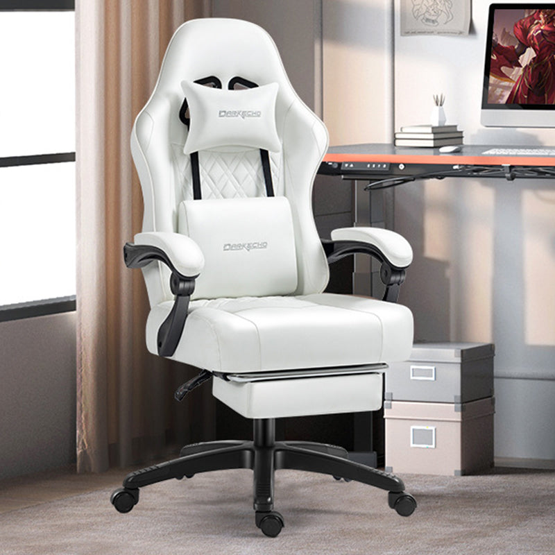 Moderner minimalistischer drehbarer, höhenverstellbarer rechteckiger quadratischer Nylon-Leder-Stoff-Schreibtischstuhl mit Rückenlehne und Armlehne für das Home Office 