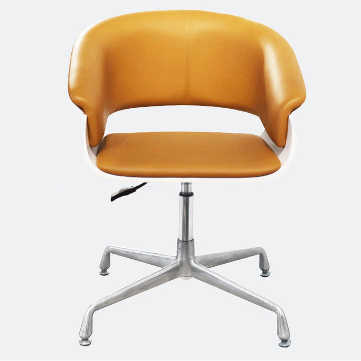 Chaise de bureau moderne minimaliste carrée en bois, microfibre et cuir véritable avec dossier et accoudoirs relevables pour la maison 