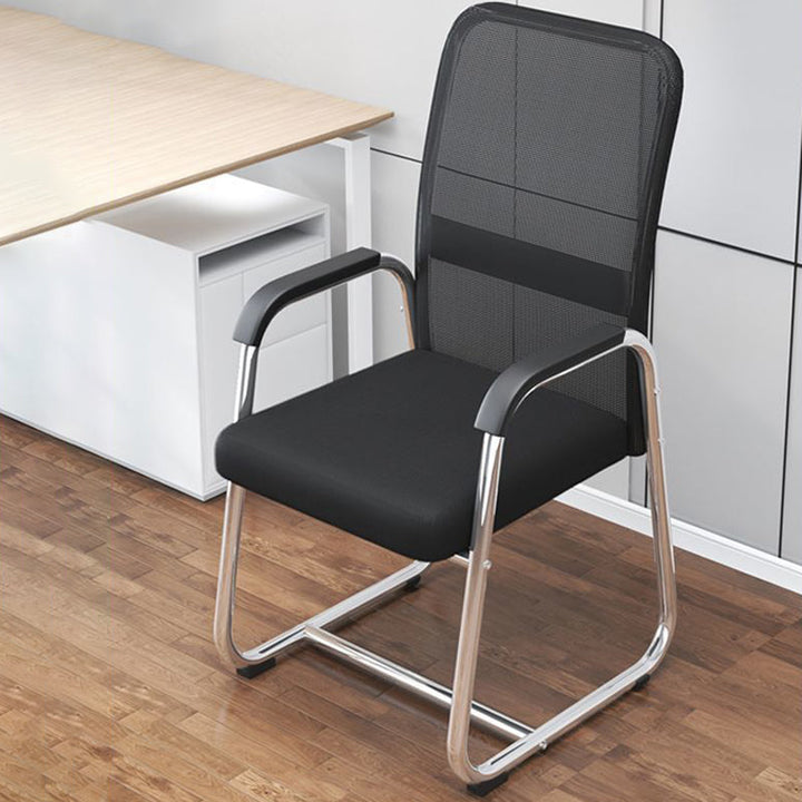 Modern Minimalist Rectangular Square Iron Mesh Desk Chair Backrest Armrest For Home Office