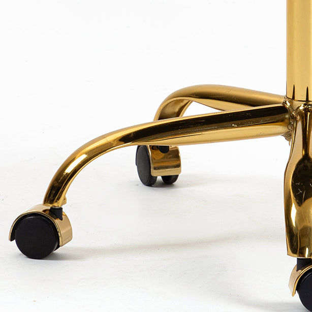 Chaise de bureau contemporaine scandinave pivotante et relevable avec dossier et accoudoirs en métal carré incurvé en velours de chanvre pour la maison et le bureau 